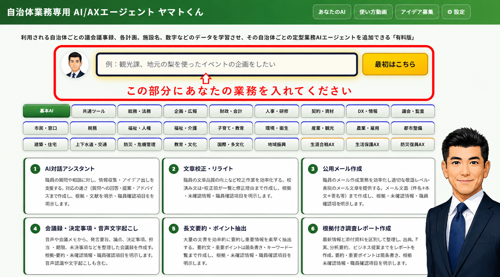 業務内容から利用するAIを探す方法